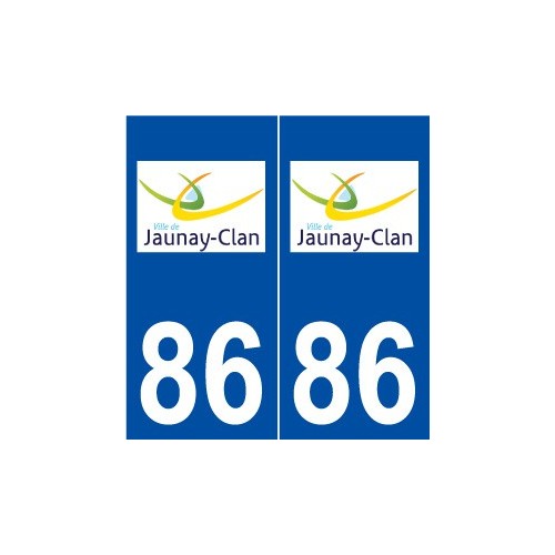 86 Jaunay-Clan logo autocollant plaque stickers ville