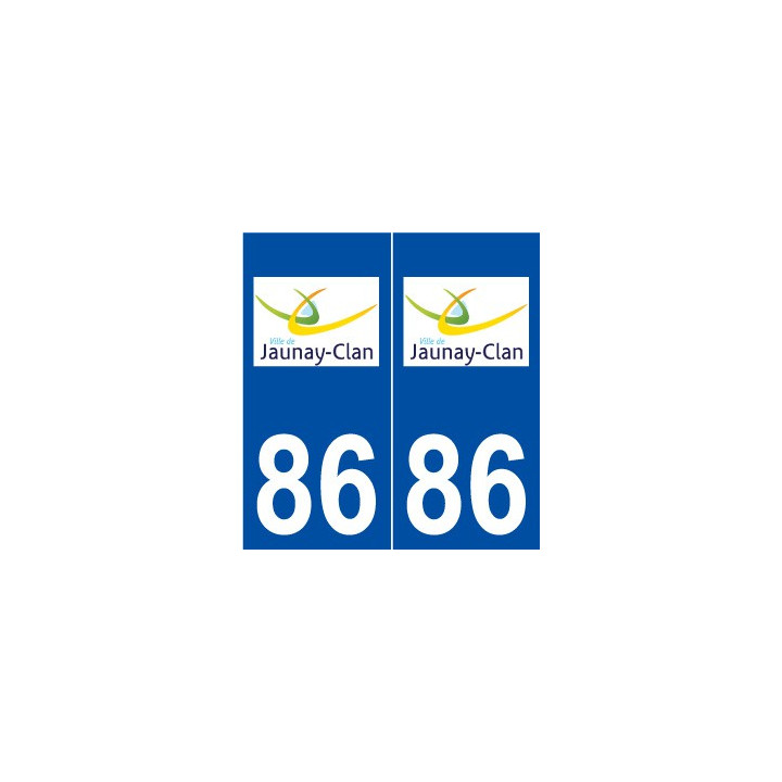86 Jaunay-Clan logo autocollant plaque stickers ville
