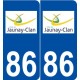 86 Jaunay-Clan logo autocollant plaque stickers ville