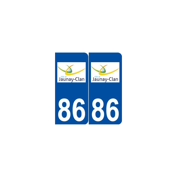 86 Jaunay-Clan logo autocollant plaque stickers ville