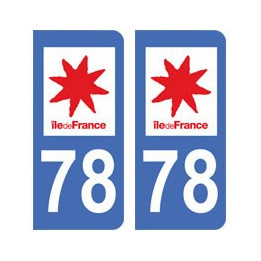 78 Yvelines autocollant plaque