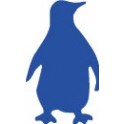Etiqueta engomada de la Penguin etiqueta engomada de la pared-azul