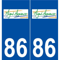 86 Migné-Auxances logo autocollant plaque stickers ville