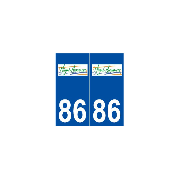 86 Migné-Auxances logo autocollant plaque stickers ville