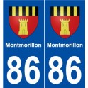 86 Montmorillon blason autocollant plaque stickers ville