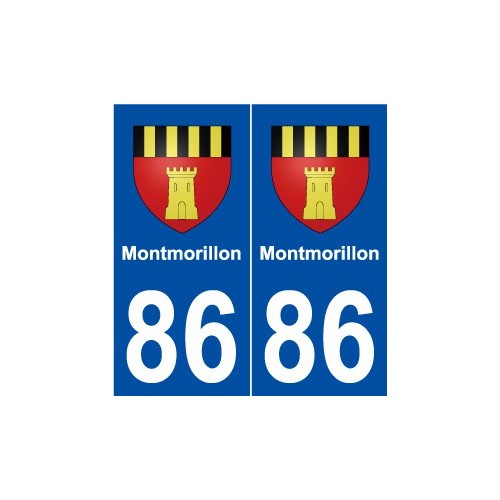 86 Montmorillon blason autocollant plaque stickers ville