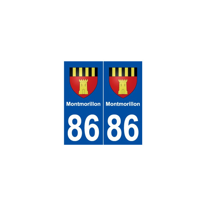 86 Montmorillon blason autocollant plaque stickers ville