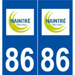 86 Naintré logo autocollant plaque stickers ville