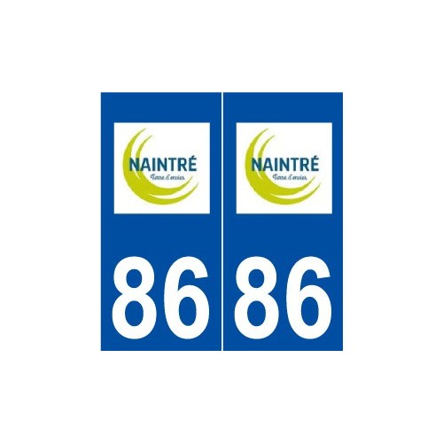 86 Naintré logo autocollant plaque stickers ville