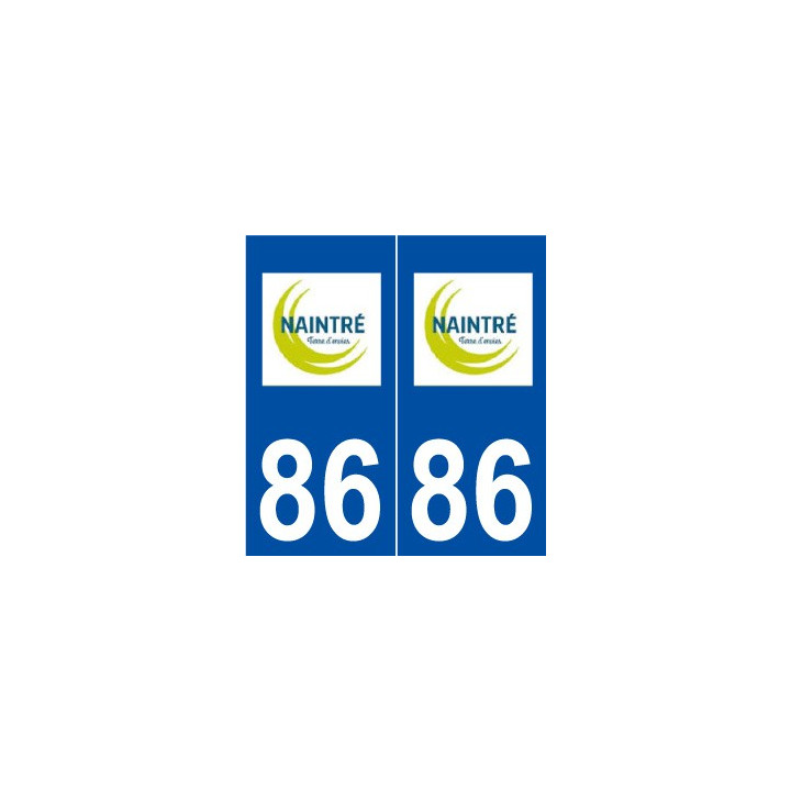 86 Naintré logo autocollant plaque stickers ville