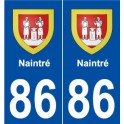 86 Naintré blason autocollant plaque stickers ville