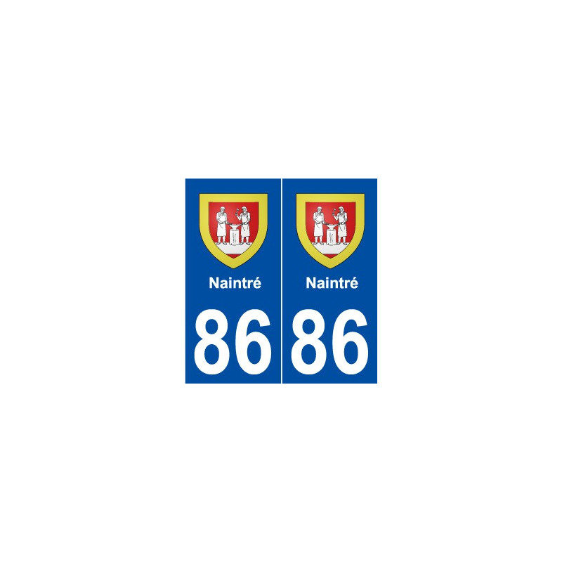 86 Naintré blason autocollant plaque stickers ville