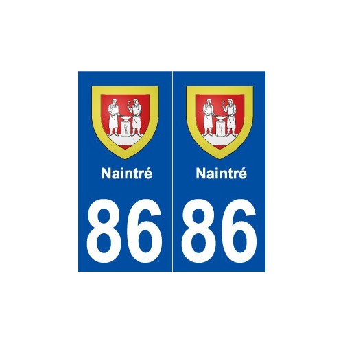 86 Naintré blason autocollant plaque stickers ville