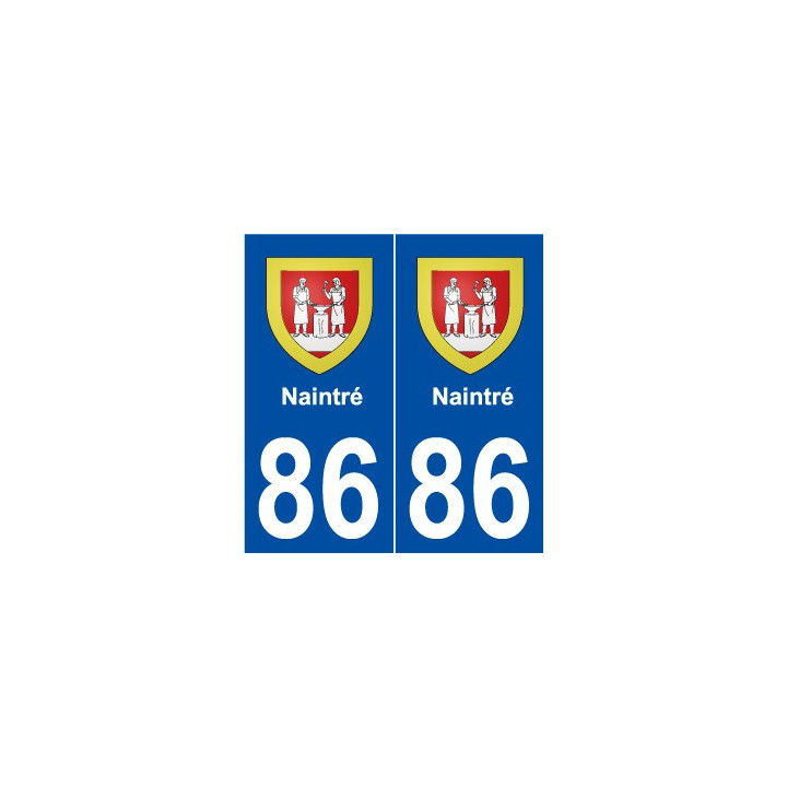 86 Naintré blason autocollant plaque stickers ville