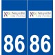 86 Neuville-de-Poitou logo autocollant plaque stickers ville