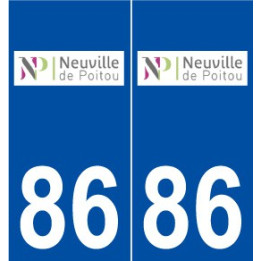 86 Neuville-de-Poitou logo autocollant plaque stickers ville