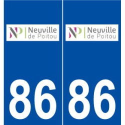 86 Neuville-de-Poitou logo autocollant plaque stickers ville