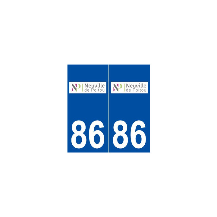 86 Neuville-de-Poitou logo autocollant plaque stickers ville