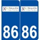 86 Neuville-de-Poitou logo autocollant plaque stickers ville