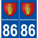 86 Neuville-de-Poitou blason autocollant plaque stickers ville