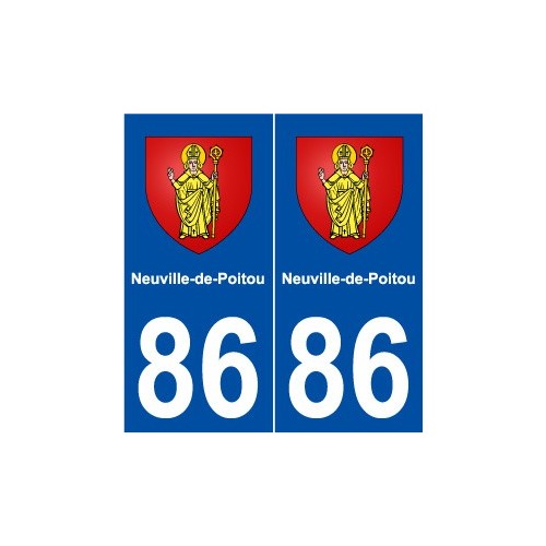 86 Neuville-de-Poitou blason autocollant plaque stickers ville