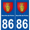 86 Neuville-de-Poitou blason autocollant plaque stickers ville