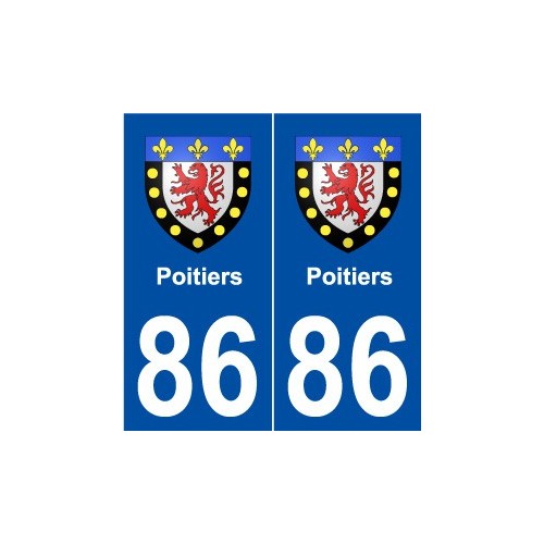 86 Poitiers blason autocollant plaque stickers ville
