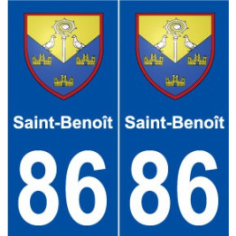 86 Saint-Benoît blason autocollant plaque stickers ville