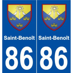 86 Saint-Benoît blason autocollant plaque stickers ville