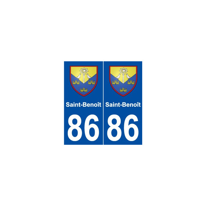 86 Saint-Benoît blason autocollant plaque stickers ville