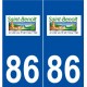 86 Saint-Benoît logo autocollant plaque stickers ville