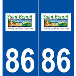 86 Saint-Benoît logo autocollant plaque stickers ville