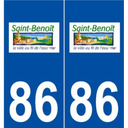 86 Saint-Benoît logo autocollant plaque stickers ville