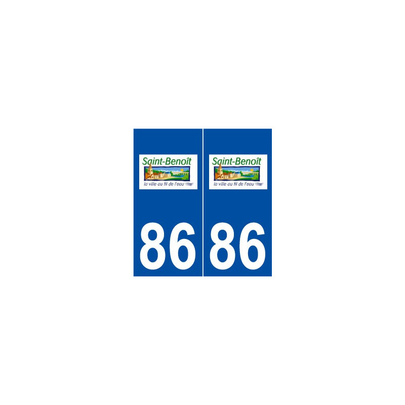 86 Saint-Benoît logo autocollant plaque stickers ville