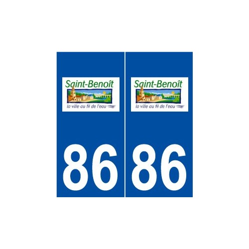 86 Saint-Benoît logo autocollant plaque stickers ville