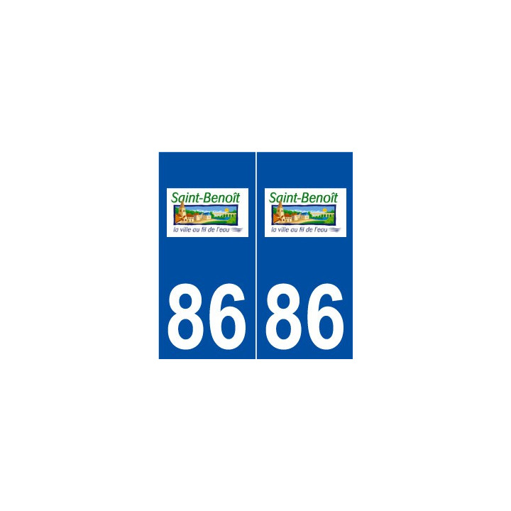 86 Saint-Benoît logo autocollant plaque stickers ville