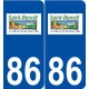 86 Saint-Benoît logo autocollant plaque stickers ville