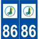 86 Vouneuil-sous-Biard logo autocollant plaque stickers ville