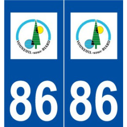 86 Vouneuil-sous-Biard logo autocollant plaque stickers ville