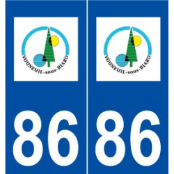 86 Vouneuil-sous-Biard logo autocollant plaque stickers ville