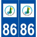 86 Vouneuil-sous-Biard logo autocollant plaque stickers ville