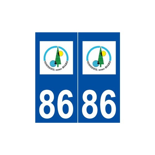 86 Vouneuil-sous-Biard logo autocollant plaque stickers ville