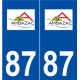 87 Ambazac logo autocollant plaque stickers ville