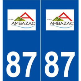 87 Ambazac logo autocollant plaque stickers ville