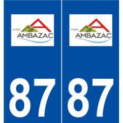 87 Ambazac logo autocollant plaque stickers ville