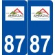 87 Ambazac logo autocollant plaque stickers ville