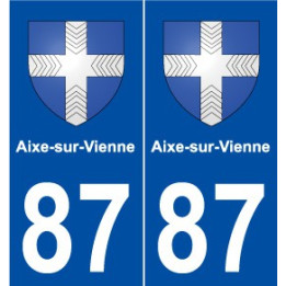 87 Aixe-sur-Vienne blason autocollant plaque stickers ville