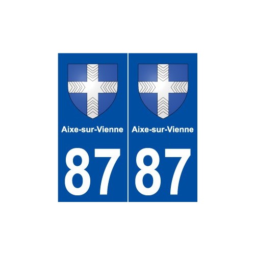 87 Aixe-sur-Vienne blason autocollant plaque stickers ville