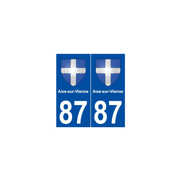87 Aixe-sur-Vienne blason autocollant plaque stickers ville