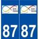 87 Aixe-sur-Vienne logo autocollant plaque stickers ville